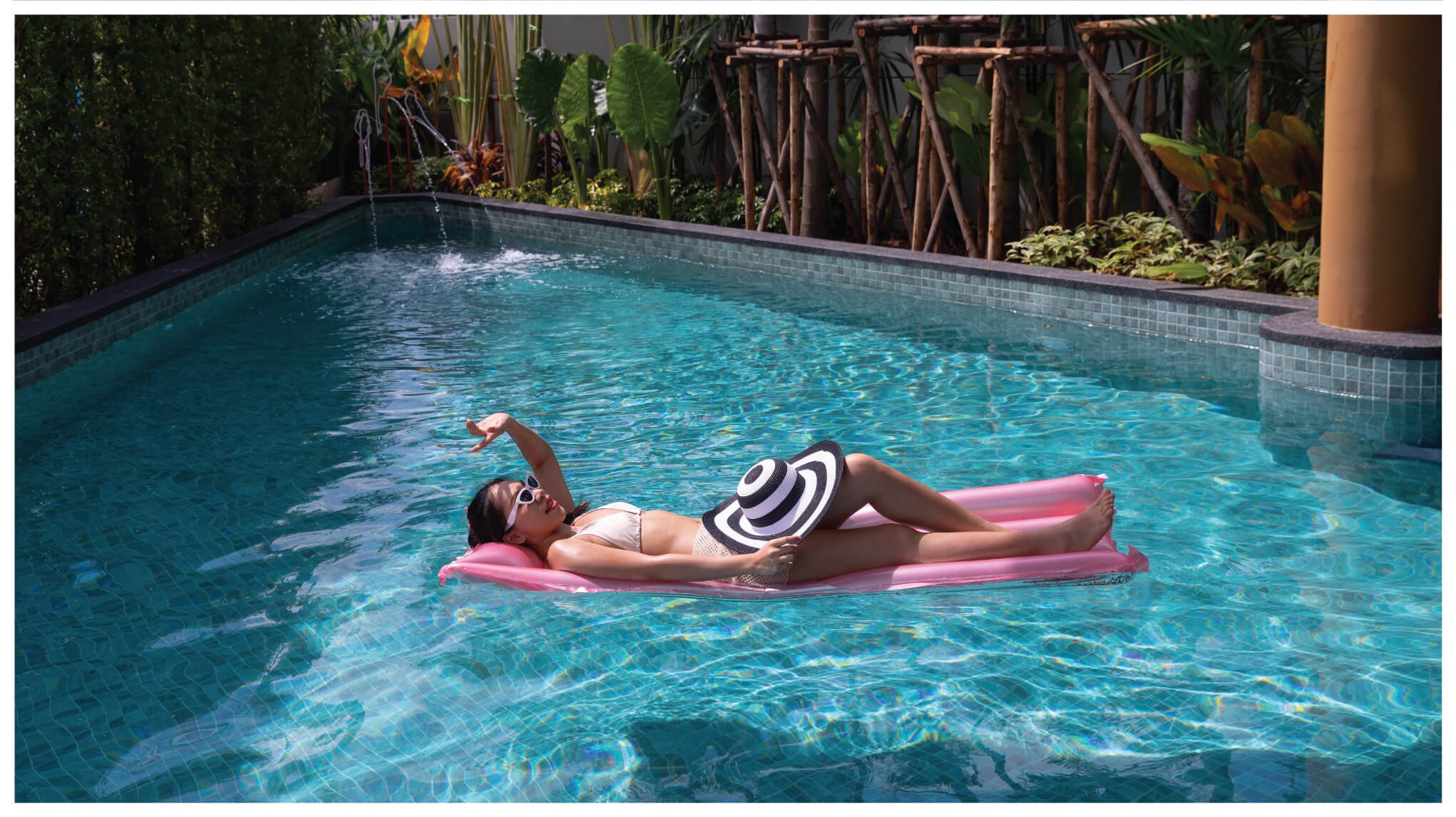woman in swimming pool